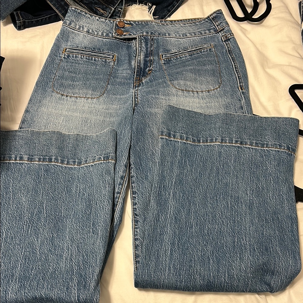 Habitual Blue Flare Wide Leg Jeans